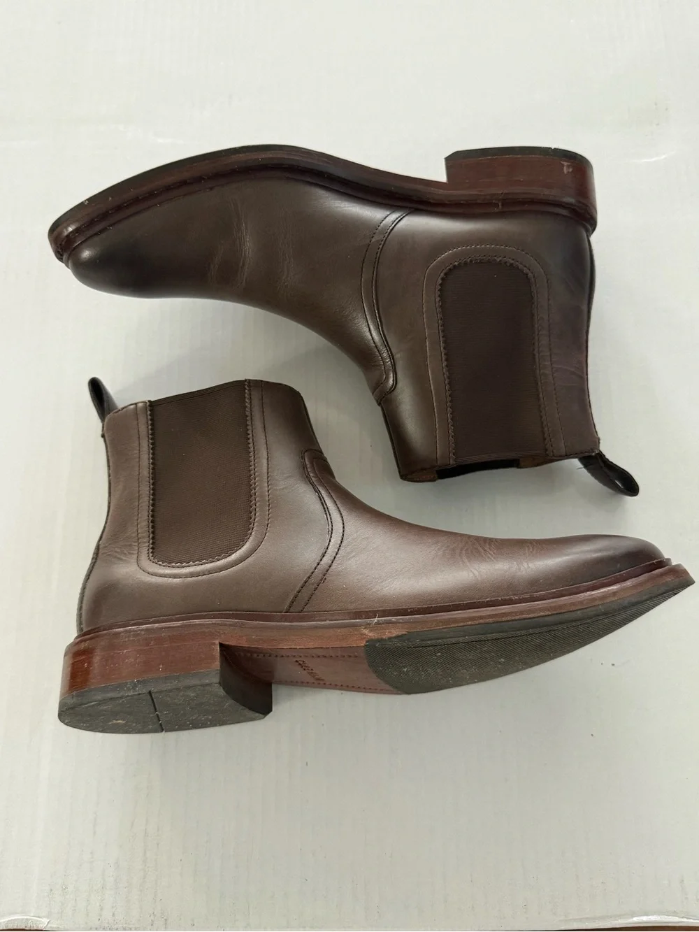 Cole Haan Men's Dark Brown Leather Chukka Chelsea Boots
